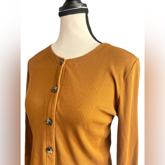 ARITZIA Wilfred Neptune Long sleeve Top Cardigan Rich Chestnut Large - Picture 10 of 11